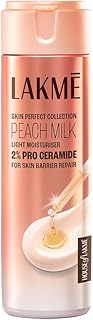 Lakme Peach Milk Pro Ceramide Moisturizer with Vitamin E for Deep Moisturizing and Skin Strengthening | With Skin Conditioner| For Dry, Normal & Sensi