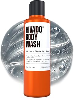 HIVADO Body Wash for Men,De-Tan & Deep Cleanse Shower Gel with Alum & Aloe Extracts,Sulfate-Free,Hydrating,Non-Drying Formula,Fights Odour,Pollution &