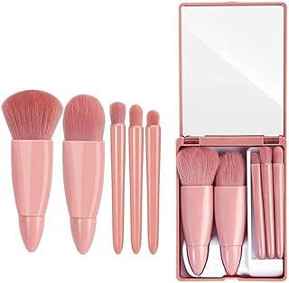 Makeup Brush Set Soft Synthetic Brushes for Face, Eyes, Foundation, Blush, Contour, Eyeliner & More | Portable Cosmetic Kit for Travel & Daily Use (5