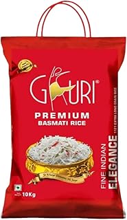 Gauri Premium Basmati Rice | Long Grain & Naturally Aromatic | Aged for Flavour | Ideal for Biryani, Pulao & Daily Meals (10Kg)