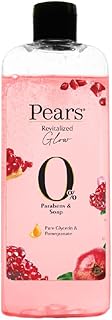Pears 98% Pure Glycerin Revitalized Glow Body Wash with Pomegranate and 0% Parabens & Soap for a Revitalized Glow, 250ml