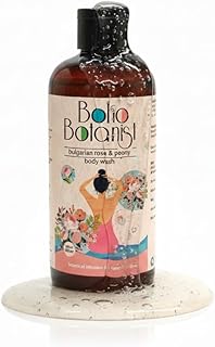 Boho Botanist Bulgarian Rose & Peony Body Wash, Botanical Infusion for Smooth Skin, 300ml