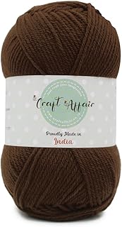 Craft Affair | Wool Yarn (200 Meter, 100 Grams, 2mm) / Woolen Yarn/Acrylic Yarn for Knitting and Crocheting-Denim Blue