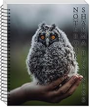 Owl Front Cover 1 Pack Blank Book For Kids to Write Stories, Unlined A4 Size Notebook Set for Students Journals, Drawing, Sketching, 200 Pages in Each