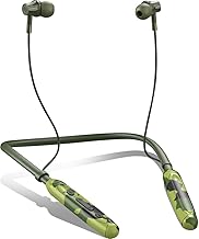 Carron Army Headphone with FM Radio - 48 Hour Playtime Bluetooth Neckband Earphone Bluetooth (Army, in The Ear)