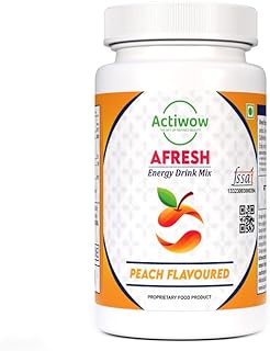 Actiwow 100Gm A Fresh Energy Drink Powder Calcium Supports Bone Health |Replenishes Energy |Vitamin C Helps Boosts Immunity|Juicy & Tasty Peach Flavou