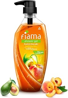 Fiama Body Wash Shower Gel Peach & Avocado, 500ml, Body Wash for Women and Men with Skin Conditioners for Smooth & Moisurised Skin, Suitable for All S