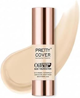 Oil Control Foundation - Keeps Oily Skin Matte, Fresh, and Flawless All Day 30g White Ivory