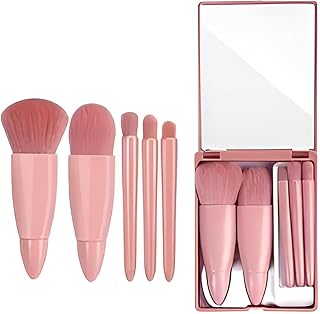 Professional Face Beauty & Eye Brush Premium Makeup Kit Set For Women Eyeshadow Ebbrow Mascara Brushes Blush Highlighter Face Powder Lip Gloss (5 Pcs)