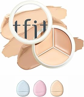 Cover Up Concealer & 3 Pcs Finger Puff combo | Full Coverage for Blemishes and Dark Circles, spot, Waterproof & Long-Lasting combo pack