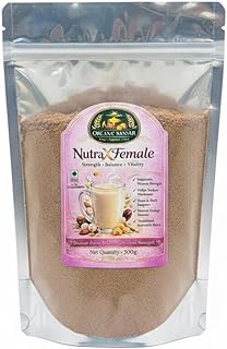 NutraX Female Powder 500g | Ayurvedic Women Health Drink Mix | Strength, Energy & Hormonal Support | Natural Nutrition Blend with Nuts & Seeds | Reduc