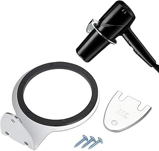 Sichumaria Stainless Steel Hair Dryer Wall Mount Holder Stand Bracket, Hair Dryer Stand Holder For Wall (Silver)