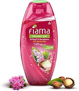 Fiama Body Wash Shower Gel Patchouli & Macadamia, 250ml, Body Wash for Women & Men with Skin Conditioners For Soft, Glowing Skin, Suitable for All Ski