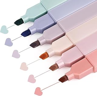 6 Pcs Aesthetic Cute Highlighters, Bible Pastel markers and Pens, No-Bleed School Supplies and Office Journal DIY Home Highlighters Pen,birthday retur