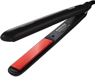 Endzone Professional's S3+ Hair Straightener, Black & Red, Professional Ceramic Floating Plates, Adjustable Temparature Control, Instat Heat Up and Ea