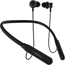 Philips TAN1150BK/94 Wireless Neckband with 60 Hr Playtime, Fast Charging, 13mm Deep Bass Drivers, AI ENC Mic, Multipoint Connectivity, Bluetooth v5.3