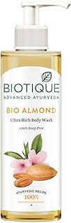 Biotique Almond Oil Ultra Rich Body Wash| Maintains Skin’s Natural pH |100% Botanical Extracts| Soap-Free Body Wash Suitable for All Skin Types | 200m
