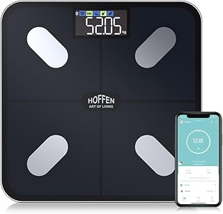 Hoffen (Made in India) Smart Electronic Digital Weight Machine for Body Weight, Fitness Composition Monitor, Fat analyzer Weighing scale With Free Blu