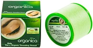 Organica Organic Eyebrow Threading Thread | 100% Pure Cotton Hair Removal Thread | Gentle Facial Epilator Thread for Salon & Home Use | 1 Spool x 300