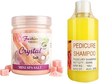 Pedicure and Manicure Kit – 500ml Cleansing Shampoo & 500g Relaxing Soaking Salt – Professional Foot & Hand Spa Set for Deep Cleansing, Softening Call