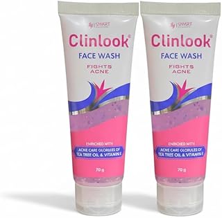 Clinlook Face Wash for Acne Control with Tea Tree Oil & Vitamin E - 70g Pack of 2