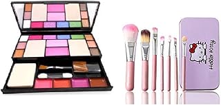 6171 Eyeshadow Makeup kit With 7 Piece Makeup Brush Set for Women (Pink)