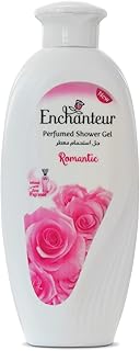 Enchanteur Romantic Perfumed Shower Gel (Body Wash) for Women, 250ml with Roses & Jasmine Extracts
