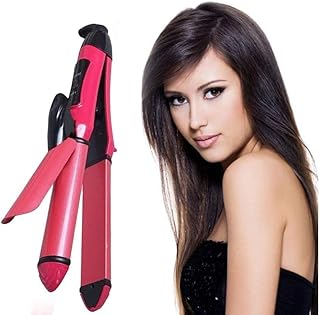2 In1 Hair Straightener & Curler, Pink