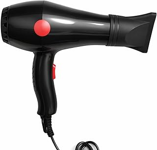 2000W Mini Hair Dryer for Women & Men | Hot & Cold Air | Compact Travel Hair Dryer with Styling Nozzle | Lightweight Portable Blow Dryer for Home & Sa