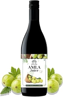 Rogcare Organic Cold-Pressed Amla Juice 1L | Natural Vitamin C Juice | Supports Immunity, Hair & Skin Health | Helps Digestion & Weight Management | N