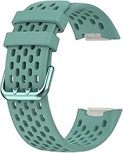 OBOE Silicone Smart Watch Replacement Dotted Design Band Compatible with Fitbit Charge 5 Watch (B-Green)