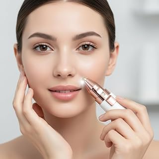 zedx 2 in 1 Facial Hair Remover for Women – Eyebrow Trimmer Pen & Face Hair Removal Machine, Upper Lip Hair Remover & Epilator – USB Rechargeable, Pai