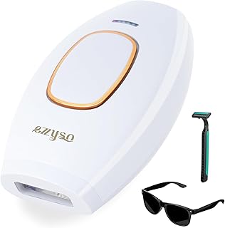 Laser Epilator, Portable Epilator, Five Energy Levels Intense Pulsed Light Epilator, Shaver with Glasses, Suitable for Women and Men