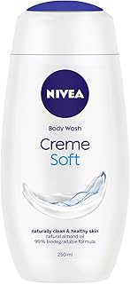NIVEA Crème Soft 250ml Body Wash| Shower Gel with Natural Almond Oil|Clean, Healthy & Moisturized Skin|Microplastic Free