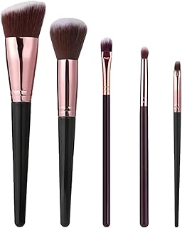 TEMPERIA (Pack of 5) Makeup Brush Set - Soft Bristles Make Up Brushes Sets Kit for Foundation, Concealers, Eyeshadow, Blush, Compact Face Powder, High
