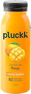 Pluckk Cold-Pressed Mango Fruit Juice | No Added Sugar | No Preservatives | No Concentrates | Rich in Potassium
