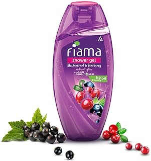 Fiama Body Wash Shower Gel Blackcurrant & Bearberry, 250ml, Body Wash for Women & Men with Skin Conditioners for Radiant Glow, Suitable for All Skin T