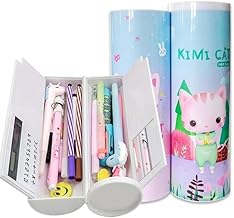 Multifunctional Fancy Pencil Box Double Sided Pencil Cases with Mirror, Cleaning Cloth, Pen Calculator,Art Gift for Kids (Pack of 10)