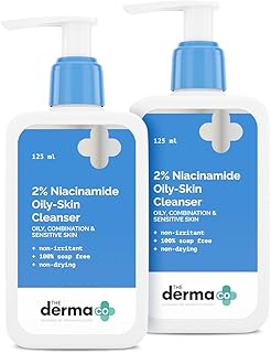 The Derma Co 2% Niacinamide Oily Skin Cleanser for Sensitive, Oily & Combination Skin | Non-Irritant | 100% Soap-Free | Non-Drying | Gently Cleanses M