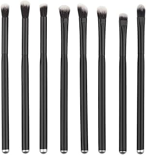 URBANMAC 8-Piece Black Makeup Brush Kit – Essential Beauty Brushes for Daily Makeup Routine