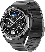 French Connection Beam Smart Watch with Its 1.39" Full-Touch Screen and 360 * 360 Resolution Round Display with 3 Straps Fcsw05-2, Black