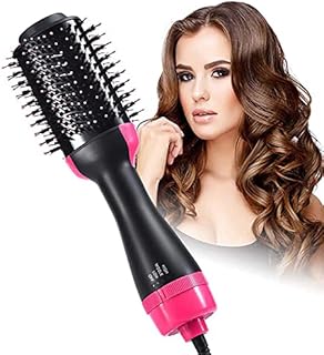 Hair Dryer Brush, Hot Air Brush, One Step Hair Dryer & Volumizer, Blow Dryer Brush, 3 IN 1 Hair Straightener Brush with Negative Ion for Straightening