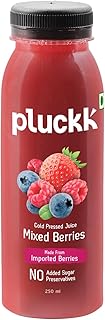 Pluckk Cold-Pressed Mixed Berries Juice | No Added Sugar | No Preservatives | No Concentrates | Packed with Antioxidants | Boosts Immunity & Heart Hea