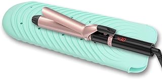 Milantia Smellrose Hair Iron Mat & Pouch, Professional Heat Resistant Mat For Flat Iron And Curling Iron, Portable Travel Silicone Hair Straightener M
