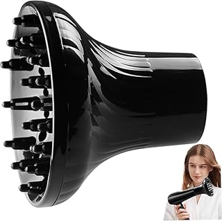 Diffuser Universal Curly Hair Dryer, Nozzle Attachment Hairdressing Diffuser, Hair Styling Tools, Curly or Wavy Hair Styler, Black