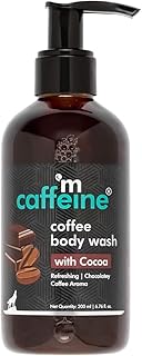 mCaffeine Coffee Body Wash with Cocoa | De-Tan & Deep Cleansing | Enriched with Vitamin E & in Energizing Aroma of Chocolate | Shower Gel | Suitable f