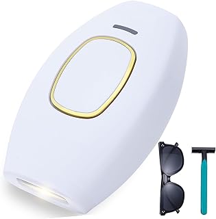 Professional 500000 Flashes Hair Removal Laser Epilator, Electric Handheld Hair Remover Epilator for Face, Armpits, Arms, Bikinis and Legs White