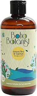 Boho Botanist Anti-aging and antibacterial Body Wash | Prevents Body Acne, Bumpy Skin & Deep Cleanses Skin | Green Tea & Cactus, Aloe Vera & Yuzu Lemo