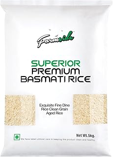 Farmside Superior Premium Basmati Rice I Long Grain Aged Rice I Biryani Rice I 5KG