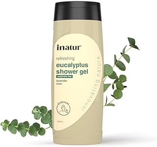 inatur Eucalyptus Shower Gel | With Mint & Lavender | Refreshing & Nourishing | Helps Relieves Stress & Relaxation | Gentle Sulfate-Free Body Wash for
